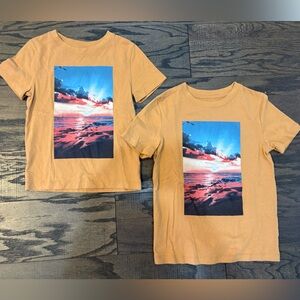 EUC Kids / Siblings S Small & XS Matching Trendy T Shirts Set of 2 Cat & Jack